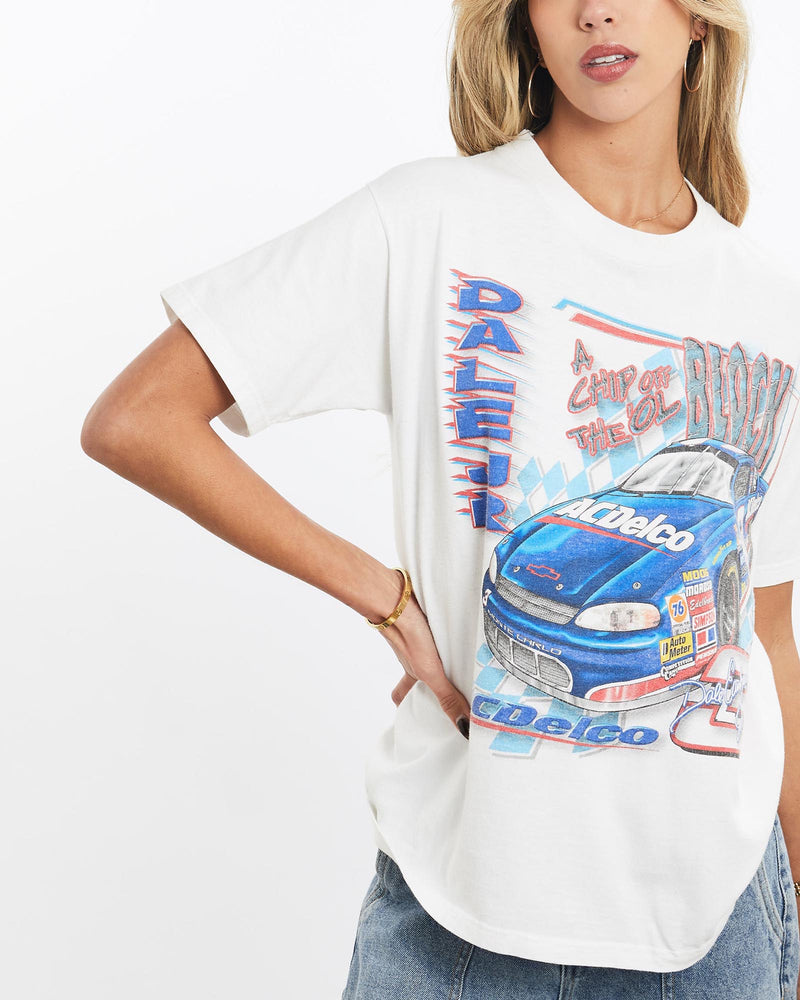 Vintage, Dale, Earnhardt, Jr., NASCAR, Racing, Tee, The Real Deal, size extra small, colour White, newtown, sydney, australia, thrift store, opshop, preloved, secondhand, sustainable, retro, antique, 70s, 80s, 90s, 2000s, 00s, fashion, clothing, streetwear, trendy, garment, style, boutique, store, shop, archive, sale, cheap, best, top, T-Shirts