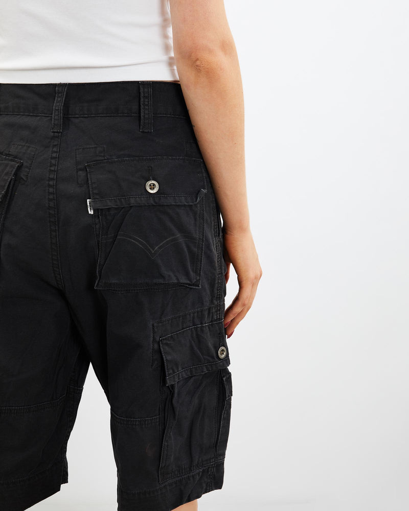 Vintage, Levi's, Cargo, Shorts, The Real Deal, size 31", colour Black, newtown, sydney, australia, thrift store, opshop, preloved, secondhand, sustainable, retro, antique, 70s, 80s, 90s, 2000s, 00s, fashion, clothing, streetwear, trendy, garment, style, boutique, store, shop, archive, sale, cheap, best, top, Shorts