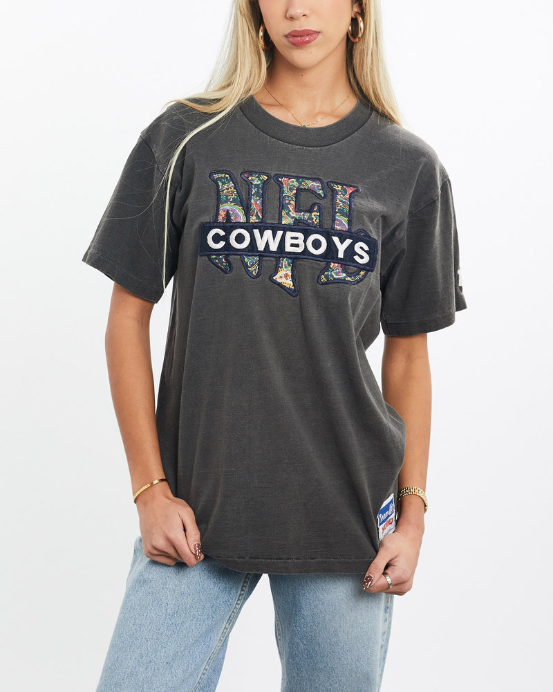 Vintage, 90s, NFL, Dallas, Cowboys, Tee, The Real Deal, size extra small, colour Black, newtown, sydney, australia, thrift store, opshop, preloved, secondhand, sustainable, retro, antique, 70s, 80s, 90s, 2000s, 00s, fashion, clothing, streetwear, trendy, garment, style, boutique, store, shop, archive, sale, cheap, best, top, T-Shirts