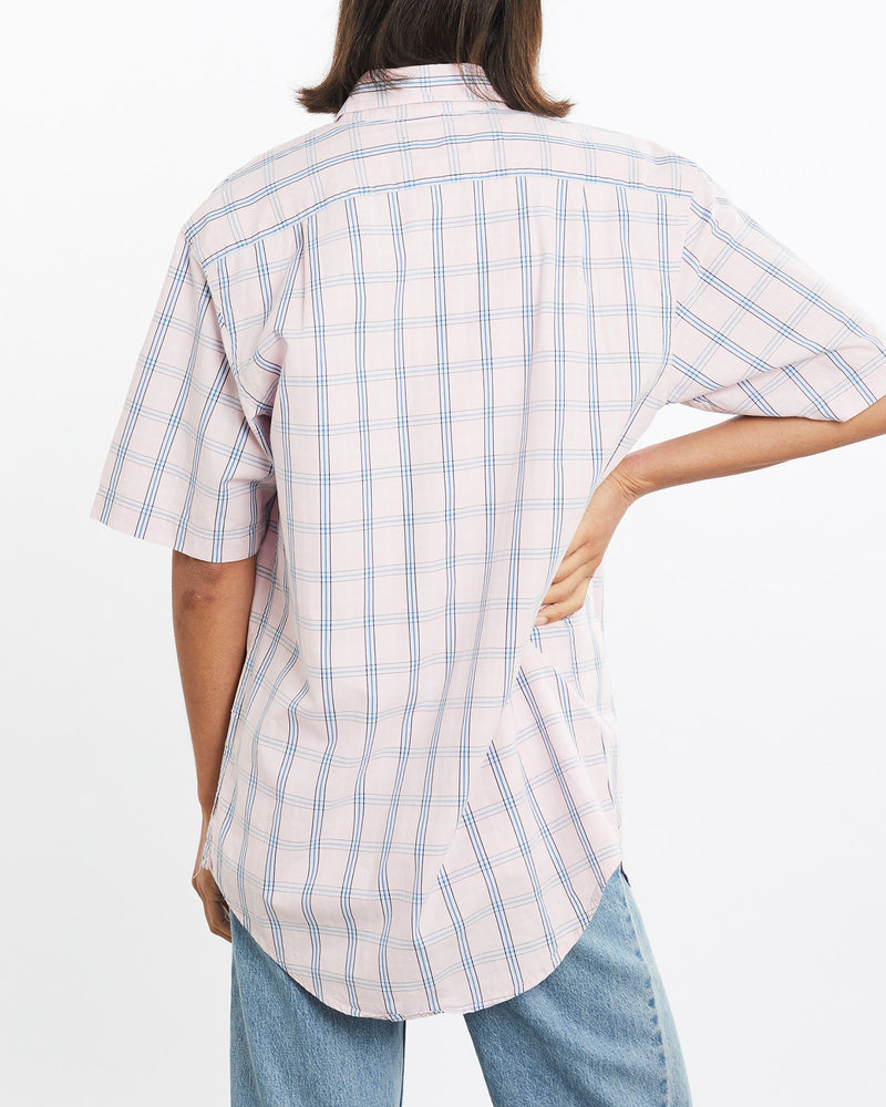 Vintage, 90s, Polo, Ralph, Lauren, Short, Sleeve, Button, Up, Shirt, The Real Deal, size medium, colour Pink, newtown, sydney, australia, thrift store, opshop, preloved, secondhand, sustainable, retro, antique, 70s, 80s, 90s, 2000s, 00s, fashion, clothing, streetwear, trendy, garment, style, boutique, store, shop, archive, sale, cheap, best, top, Shirts