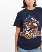 Vintage, 90s, New, Mexico, Horse, Wildlife, Tee, The Real Deal, size small, colour Navy, newtown, sydney, australia, thrift store, opshop, preloved, secondhand, sustainable, retro, antique, 70s, 80s, 90s, 2000s, 00s, fashion, clothing, streetwear, trendy, garment, style, boutique, store, shop, archive, sale, cheap, best, top, T-Shirts