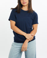 Vintage, 80s, Blank, Russell, Athletic, Tee, The Real Deal, size double extra small, colour Navy, newtown, sydney, australia, thrift store, opshop, preloved, secondhand, sustainable, retro, antique, 70s, 80s, 90s, 2000s, 00s, fashion, clothing, streetwear, trendy, garment, style, boutique, store, shop, archive, sale, cheap, best, top, T-Shirts