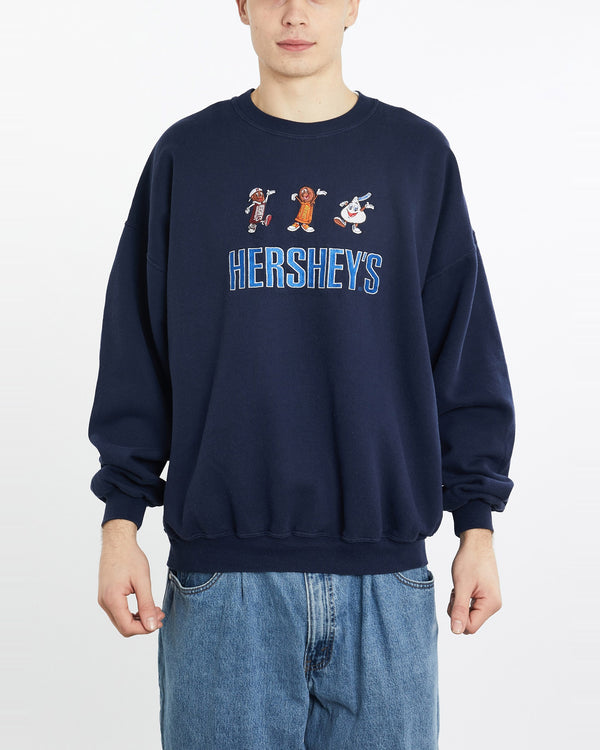 Vintage, 90s, Hershey's, Chocolate, Sweatshirt, The Real Deal, size extra large, colour Navy, newtown, sydney, australia, thrift store, opshop, preloved, secondhand, sustainable, retro, antique, 70s, 80s, 90s, 2000s, 00s, fashion, clothing, streetwear, trendy, garment, style, boutique, store, shop, archive, sale, cheap, best, top, Sweats and hoodies