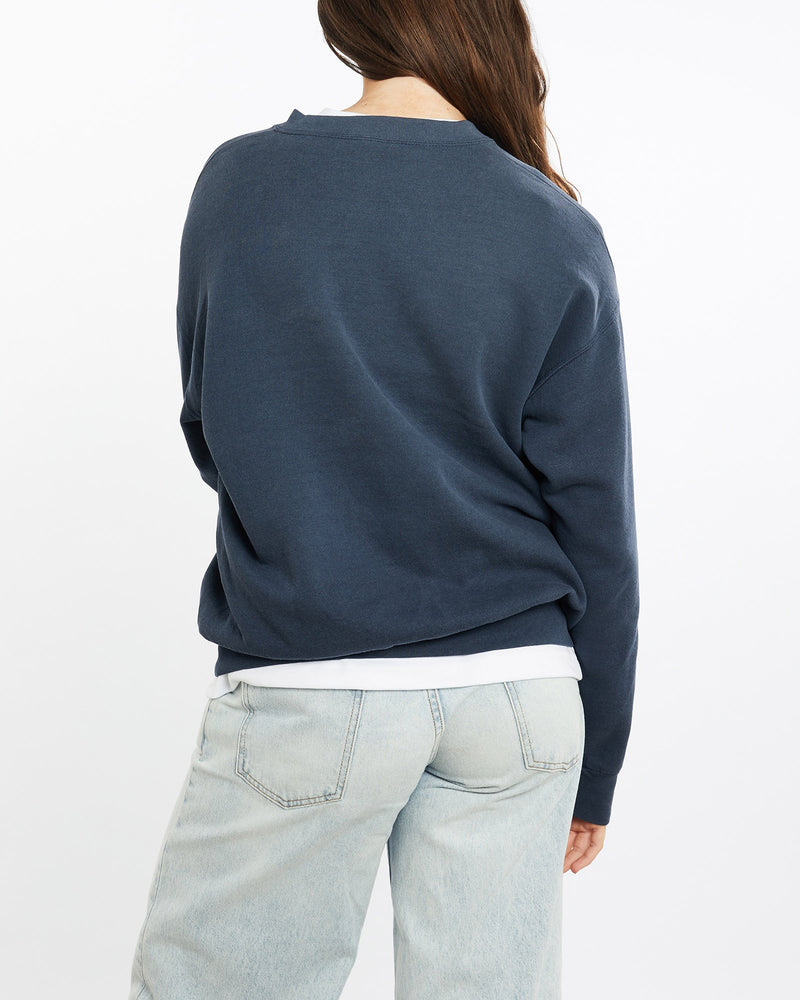 Vintage, 90s, MLB, Cleveland, Indians, Sweatshirt, The Real Deal, size medium, colour Blue, newtown, sydney, australia, thrift store, opshop, preloved, secondhand, sustainable, retro, antique, 70s, 80s, 90s, 2000s, 00s, fashion, clothing, streetwear, trendy, garment, style, boutique, store, shop, archive, sale, cheap, best, top, Sweats and hoodies