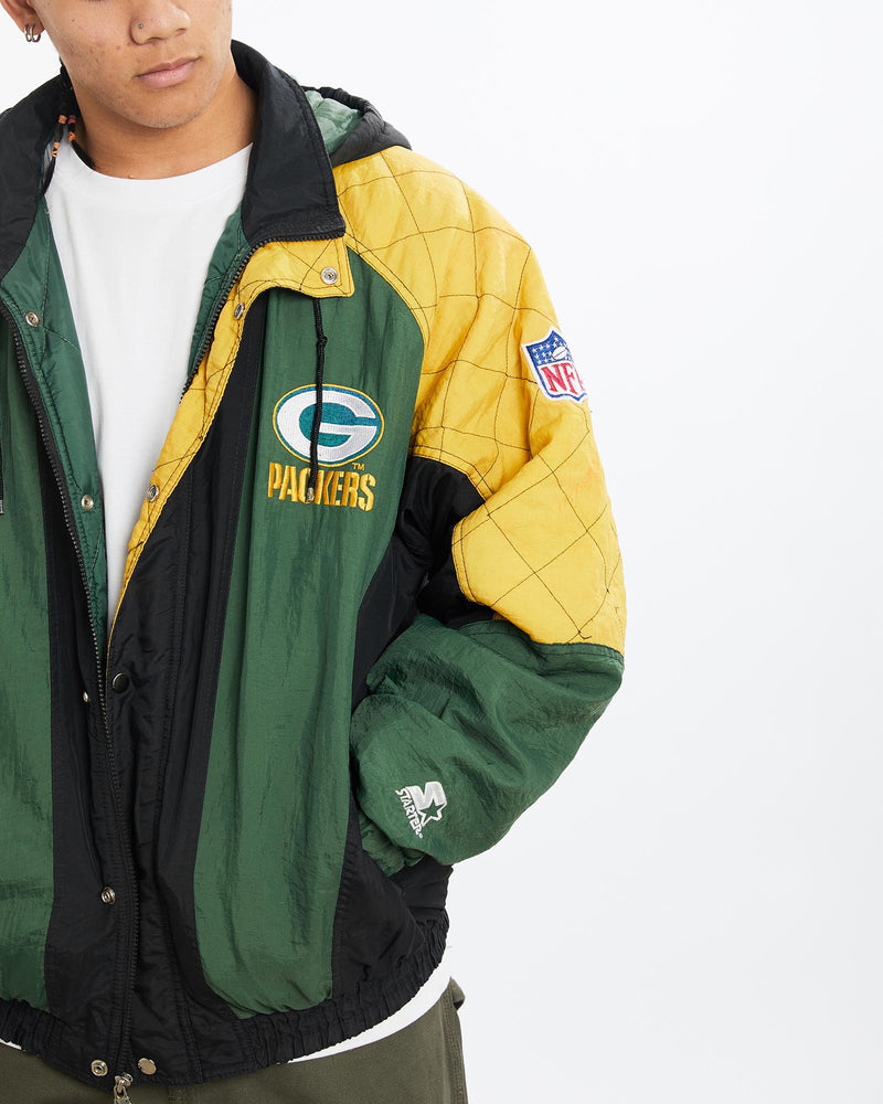 Vintage, 90s, NFL, Green, Bay, Packers, Jacket, The Real Deal, size extra large, colour Multicolour, newtown, sydney, australia, thrift store, opshop, preloved, secondhand, sustainable, retro, antique, 70s, 80s, 90s, 2000s, 00s, fashion, clothing, streetwear, trendy, garment, style, boutique, store, shop, archive, sale, cheap, best, top, Jackets