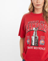 Vintage, NHL, Detroit, Red, Wings, Tee, The Real Deal, size medium, colour Red, newtown, sydney, australia, thrift store, opshop, preloved, secondhand, sustainable, retro, antique, 70s, 80s, 90s, 2000s, 00s, fashion, clothing, streetwear, trendy, garment, style, boutique, store, shop, archive, sale, cheap, best, top, T-Shirts