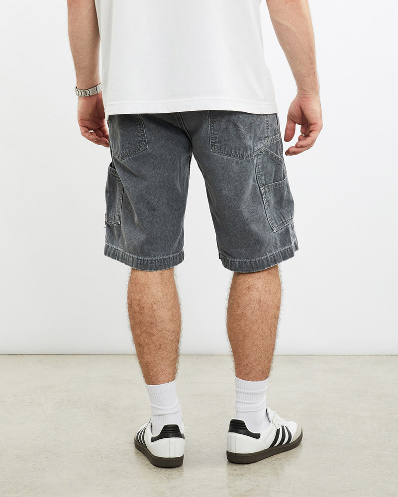 Vintage, Levi's, Denim, Carpenter, Shorts, The Real Deal, size 33", colour Grey, newtown, sydney, australia, thrift store, opshop, preloved, secondhand, sustainable, retro, antique, 70s, 80s, 90s, 2000s, 00s, fashion, clothing, streetwear, trendy, garment, style, boutique, store, shop, archive, sale, cheap, best, top, Shorts