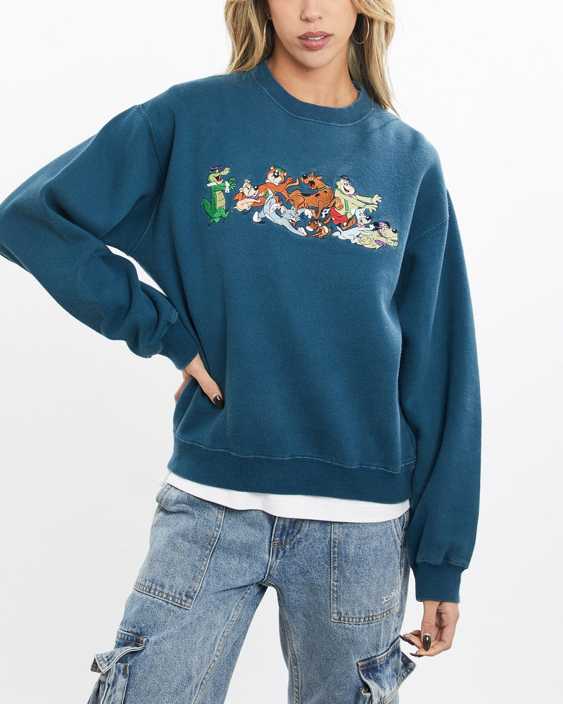 Vintage, Cartoon, Network, Sweatshirt, The Real Deal, size extra small, colour Navy, newtown, sydney, australia, thrift store, opshop, preloved, secondhand, sustainable, retro, antique, 70s, 80s, 90s, 2000s, 00s, fashion, clothing, streetwear, trendy, garment, style, boutique, store, shop, archive, sale, cheap, best, top, Sweats and hoodies