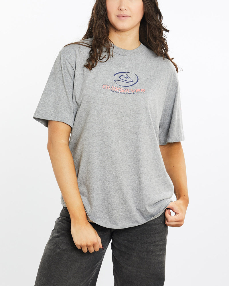 Vintage, 90s, Quiksilver, Surf, Tee, The Real Deal, size medium, colour Grey, newtown, sydney, australia, thrift store, opshop, preloved, secondhand, sustainable, retro, antique, 70s, 80s, 90s, 2000s, 00s, fashion, clothing, streetwear, trendy, garment, style, boutique, store, shop, archive, sale, cheap, best, top, T-Shirts