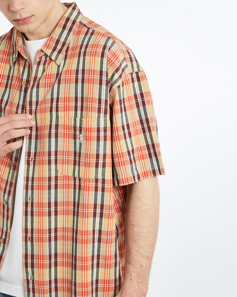 Vintage, 90s, Polo, Ralph, Lauren, Short, Sleeve, Button, Up, Shirt, The Real Deal, size extra large, colour Multicolour, newtown, sydney, australia, thrift store, opshop, preloved, secondhand, sustainable, retro, antique, 70s, 80s, 90s, 2000s, 00s, fashion, clothing, streetwear, trendy, garment, style, boutique, store, shop, archive, sale, cheap, best, top, Shirts