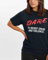 Vintage, 90s, D.A.R.E, Tee, The Real Deal, size extra small, colour Green, newtown, sydney, australia, thrift store, opshop, preloved, secondhand, sustainable, retro, antique, 70s, 80s, 90s, 2000s, 00s, fashion, clothing, streetwear, trendy, garment, style, boutique, store, shop, archive, sale, cheap, best, top, T-Shirts