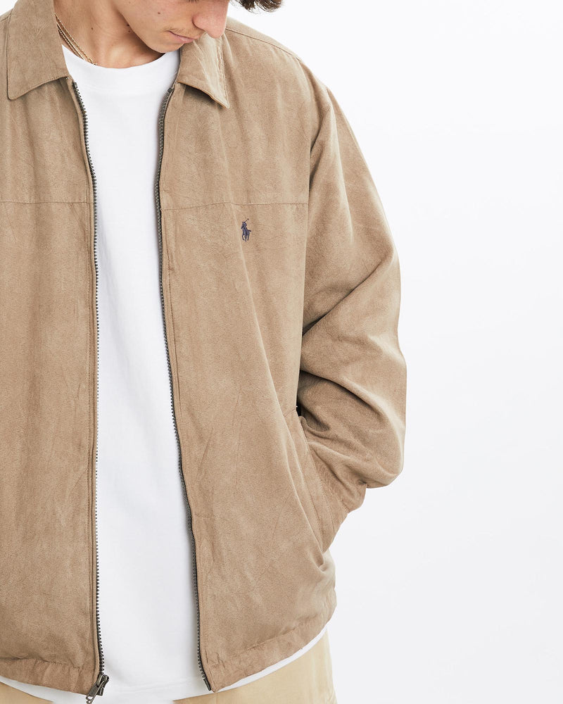 Vintage, 90s, Polo, Ralph, Lauren, Harrington, Jacket, The Real Deal, size large, colour Brown, newtown, sydney, australia, thrift store, opshop, preloved, secondhand, sustainable, retro, antique, 70s, 80s, 90s, 2000s, 00s, fashion, clothing, streetwear, trendy, garment, style, boutique, store, shop, archive, sale, cheap, best, top, Jackets