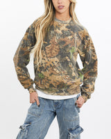 Vintage, Mossy, Oak, Realtree, Camo, Sweatshirt, The Real Deal, size extra small, colour Multicolour, newtown, sydney, australia, thrift store, opshop, preloved, secondhand, sustainable, retro, antique, 70s, 80s, 90s, 2000s, 00s, fashion, clothing, streetwear, trendy, garment, style, boutique, store, shop, archive, sale, cheap, best, top, Sweats and hoodies