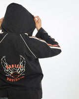 Vintage Harley Davidson Hooded Sweatshirt <br>S , The Real Deal , newtown, sydney, australia, thrift store, opshop, preloved, secondhand, sustainable, retro, antique, 70s, 80s, 90s, 2000s, 00s, fashion, clothing, streetwear, trendy, garment, style, boutique, store, shop, archive, sale, cheap, best, top