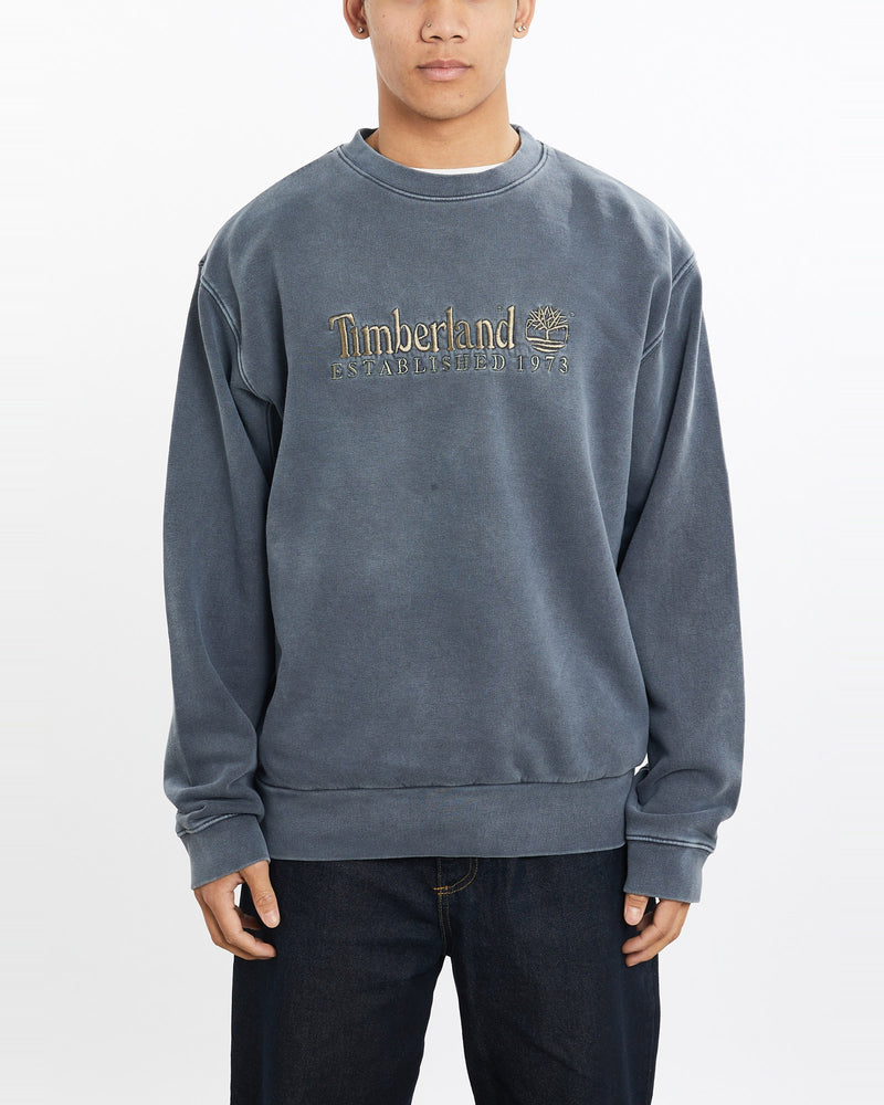 Vintage, 90s, Timberland, Sweatshirt, The Real Deal, size large, colour Grey, newtown, sydney, australia, thrift store, opshop, preloved, secondhand, sustainable, retro, antique, 70s, 80s, 90s, 2000s, 00s, fashion, clothing, streetwear, trendy, garment, style, boutique, store, shop, archive, sale, cheap, best, top, Sweats and hoodies