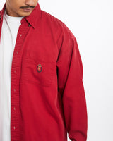 Vintage, 90s, Chaps, Ralph, Lauren, Button, Up, Shirt, The Real Deal, size large, colour Red, newtown, sydney, australia, thrift store, opshop, preloved, secondhand, sustainable, retro, antique, 70s, 80s, 90s, 2000s, 00s, fashion, clothing, streetwear, trendy, garment, style, boutique, store, shop, archive, sale, cheap, best, top, Shirts