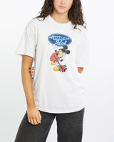 Vintage, 90s, Disney, Mickey, Mouse, Hallahan, Idol', Tee, The Real Deal, size medium, colour White, newtown, sydney, australia, thrift store, opshop, preloved, secondhand, sustainable, retro, antique, 70s, 80s, 90s, 2000s, 00s, fashion, clothing, streetwear, trendy, garment, style, boutique, store, shop, archive, sale, cheap, best, top, T-Shirts