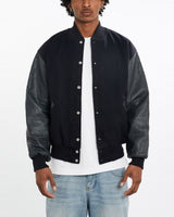 Vintage, 90s, Game, Varsity, Jacket, The Real Deal, size large, colour Black, newtown, sydney, australia, thrift store, opshop, preloved, secondhand, sustainable, retro, antique, 70s, 80s, 90s, 2000s, 00s, fashion, clothing, streetwear, trendy, garment, style, boutique, store, shop, archive, sale, cheap, best, top, Jackets