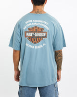 Vintage, Harley, Davidson, Tee, The Real Deal, size extra large, colour Blue, newtown, sydney, australia, thrift store, opshop, preloved, secondhand, sustainable, retro, antique, 70s, 80s, 90s, 2000s, 00s, fashion, clothing, streetwear, trendy, garment, style, boutique, store, shop, archive, sale, cheap, best, top, T-Shirts