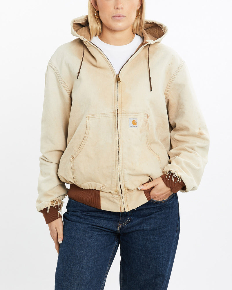 Vintage, 90s, Carhartt, Active', Jacket, The Real Deal, size medium, colour Beige, newtown, sydney, australia, thrift store, opshop, preloved, secondhand, sustainable, retro, antique, 70s, 80s, 90s, 2000s, 00s, fashion, clothing, streetwear, trendy, garment, style, boutique, store, shop, archive, sale, cheap, best, top, Jackets