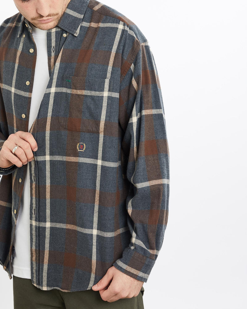 Vintage, 90s, Tommy, Hilfiger, Flannelette, Button, Up, Shirt, The Real Deal, size extra large, colour Multicolour, newtown, sydney, australia, thrift store, opshop, preloved, secondhand, sustainable, retro, antique, 70s, 80s, 90s, 2000s, 00s, fashion, clothing, streetwear, trendy, garment, style, boutique, store, shop, archive, sale, cheap, best, top, Shirts