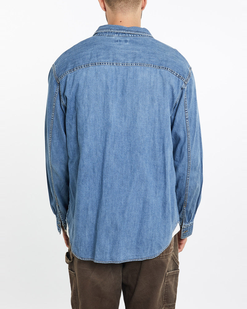 Vintage, Levi's, Denim, Button, Up, Shirt, The Real Deal, size double extra large, colour Blue, newtown, sydney, australia, thrift store, opshop, preloved, secondhand, sustainable, retro, antique, 70s, 80s, 90s, 2000s, 00s, fashion, clothing, streetwear, trendy, garment, style, boutique, store, shop, archive, sale, cheap, best, top, Shirts