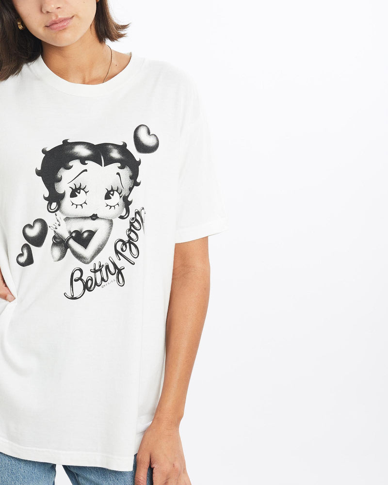 Vintage, 90s, Betty, Boop, Cartoon, Tee, The Real Deal, size small, colour White, newtown, sydney, australia, thrift store, opshop, preloved, secondhand, sustainable, retro, antique, 70s, 80s, 90s, 2000s, 00s, fashion, clothing, streetwear, trendy, garment, style, boutique, store, shop, archive, sale, cheap, best, top, T-Shirts