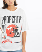 Vintage, 1990, CFL, Calgary, Stampeders, Football, Tee, The Real Deal, size small, colour Grey, newtown, sydney, australia, thrift store, opshop, preloved, secondhand, sustainable, retro, antique, 70s, 80s, 90s, 2000s, 00s, fashion, clothing, streetwear, trendy, garment, style, boutique, store, shop, archive, sale, cheap, best, top, T-Shirts