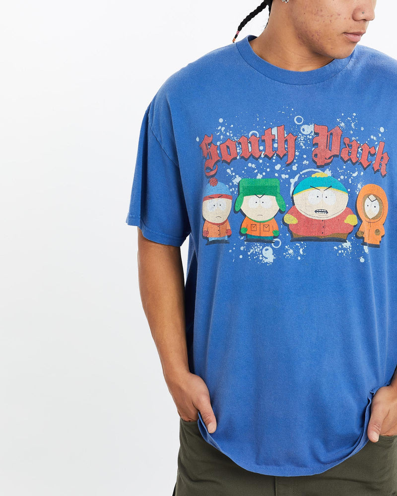 Vintage, South, Park, Cartoon, Tee, The Real Deal, size large, colour Blue, newtown, sydney, australia, thrift store, opshop, preloved, secondhand, sustainable, retro, antique, 70s, 80s, 90s, 2000s, 00s, fashion, clothing, streetwear, trendy, garment, style, boutique, store, shop, archive, sale, cheap, best, top, T-Shirts