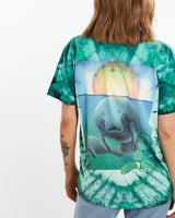 90s, Chapman, Graphics', Wildlife, Tie, Dye, Tee, The Real Deal, size medium, colour Green, newtown, sydney, australia, thrift store, opshop, preloved, secondhand, sustainable, retro, antique, 70s, 80s, 90s, 2000s, 00s, fashion, clothing, streetwear, trendy, garment, style, boutique, store, shop, archive, sale, cheap, best, top, T-Shirts
