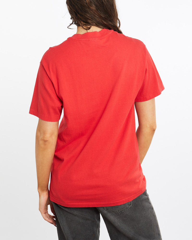 Vintage, 90s, NCAA, Wisconsin, Badgers, Tee, The Real Deal, size medium, colour Red, newtown, sydney, australia, thrift store, opshop, preloved, secondhand, sustainable, retro, antique, 70s, 80s, 90s, 2000s, 00s, fashion, clothing, streetwear, trendy, garment, style, boutique, store, shop, archive, sale, cheap, best, top, T-Shirts