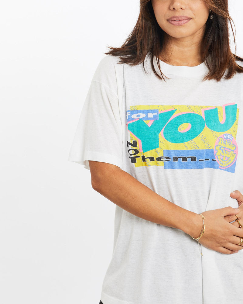 Vintage, 80s, Bubble, Tape, Bubble, Gum, Tee, The Real Deal, size extra small, colour Red, newtown, sydney, australia, thrift store, opshop, preloved, secondhand, sustainable, retro, antique, 70s, 80s, 90s, 2000s, 00s, fashion, clothing, streetwear, trendy, garment, style, boutique, store, shop, archive, sale, cheap, best, top, T-Shirts