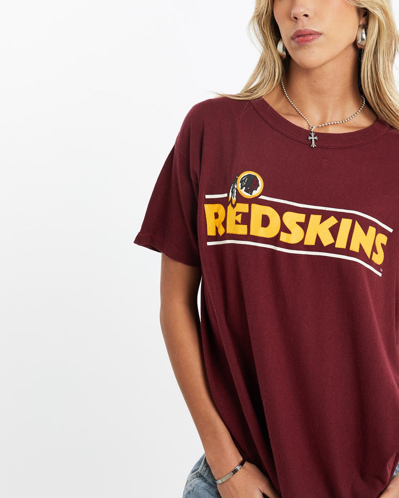 Vintage, 80s, NFL, Washington, Redskins, Tee, The Real Deal, size small, colour Burgundy, newtown, sydney, australia, thrift store, opshop, preloved, secondhand, sustainable, retro, antique, 70s, 80s, 90s, 2000s, 00s, fashion, clothing, streetwear, trendy, garment, style, boutique, store, shop, archive, sale, cheap, best, top, T-Shirts