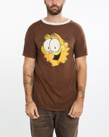 Vintage, 80s, Garfield, Cartoon, Tee, The Real Deal, size large, colour Brown, newtown, sydney, australia, thrift store, opshop, preloved, secondhand, sustainable, retro, antique, 70s, 80s, 90s, 2000s, 00s, fashion, clothing, streetwear, trendy, garment, style, boutique, store, shop, archive, sale, cheap, best, top, T-Shirts