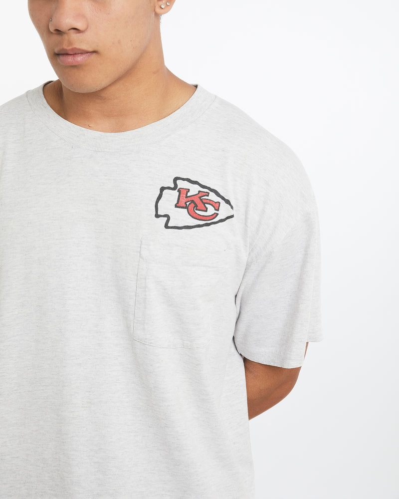 Vintage 90s NFL Kansas City Chiefs Taz Devil Looney Tunes Cartoon Tee <br>L , The Real Deal , newtown, sydney, australia, thrift store, opshop, preloved, secondhand, sustainable, retro, antique, 70s, 80s, 90s, 2000s, 00s, fashion, clothing, streetwear, trendy, garment, style, boutique, store, shop, archive, sale, cheap, best, top