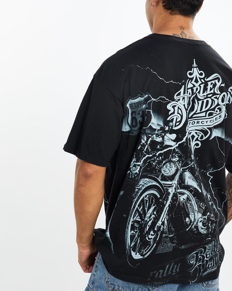 Vintage, Harley, Davidson, Tee, The Real Deal, size extra large, colour Black, newtown, sydney, australia, thrift store, opshop, preloved, secondhand, sustainable, retro, antique, 70s, 80s, 90s, 2000s, 00s, fashion, clothing, streetwear, trendy, garment, style, boutique, store, shop, archive, sale, cheap, best, top, T-Shirts