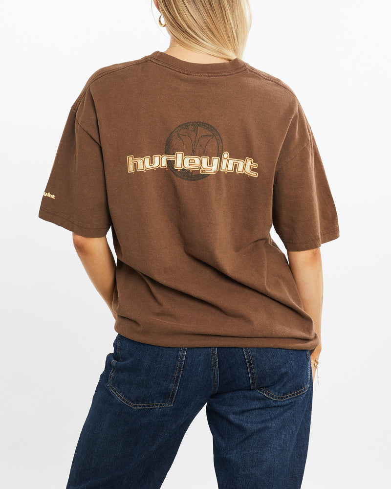 Vintage, Hurley, Skate, Tee, The Real Deal, size medium, colour Brown, newtown, sydney, australia, thrift store, opshop, preloved, secondhand, sustainable, retro, antique, 70s, 80s, 90s, 2000s, 00s, fashion, clothing, streetwear, trendy, garment, style, boutique, store, shop, archive, sale, cheap, best, top, T-Shirts