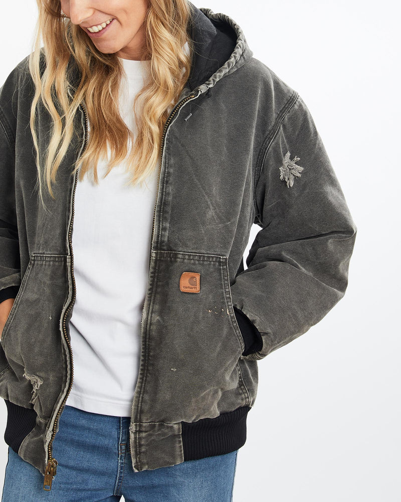Vintage, Carhartt, Active', Jacket, The Real Deal, size medium, colour Grey, newtown, sydney, australia, thrift store, opshop, preloved, secondhand, sustainable, retro, antique, 70s, 80s, 90s, 2000s, 00s, fashion, clothing, streetwear, trendy, garment, style, boutique, store, shop, archive, sale, cheap, best, top, Jackets