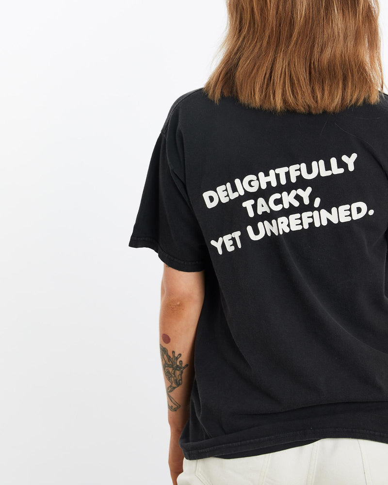 Vintage, Hooters, Tee, The Real Deal, size medium, colour Black, newtown, sydney, australia, thrift store, opshop, preloved, secondhand, sustainable, retro, antique, 70s, 80s, 90s, 2000s, 00s, fashion, clothing, streetwear, trendy, garment, style, boutique, store, shop, archive, sale, cheap, best, top, T-Shirts