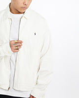 Vintage, 90s, Polo, Ralph, Lauren, Harrington, Jacket, The Real Deal, size extra large, colour White, newtown, sydney, australia, thrift store, opshop, preloved, secondhand, sustainable, retro, antique, 70s, 80s, 90s, 2000s, 00s, fashion, clothing, streetwear, trendy, garment, style, boutique, store, shop, archive, sale, cheap, best, top, Jackets