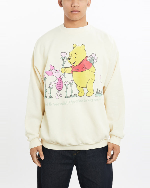Vintage, 90s, Disney, Winnie, The, Pooh, Sweatshirt, The Real Deal, size large, colour Yellow, newtown, sydney, australia, thrift store, opshop, preloved, secondhand, sustainable, retro, antique, 70s, 80s, 90s, 2000s, 00s, fashion, clothing, streetwear, trendy, garment, style, boutique, store, shop, archive, sale, cheap, best, top, Sweats and hoodies
