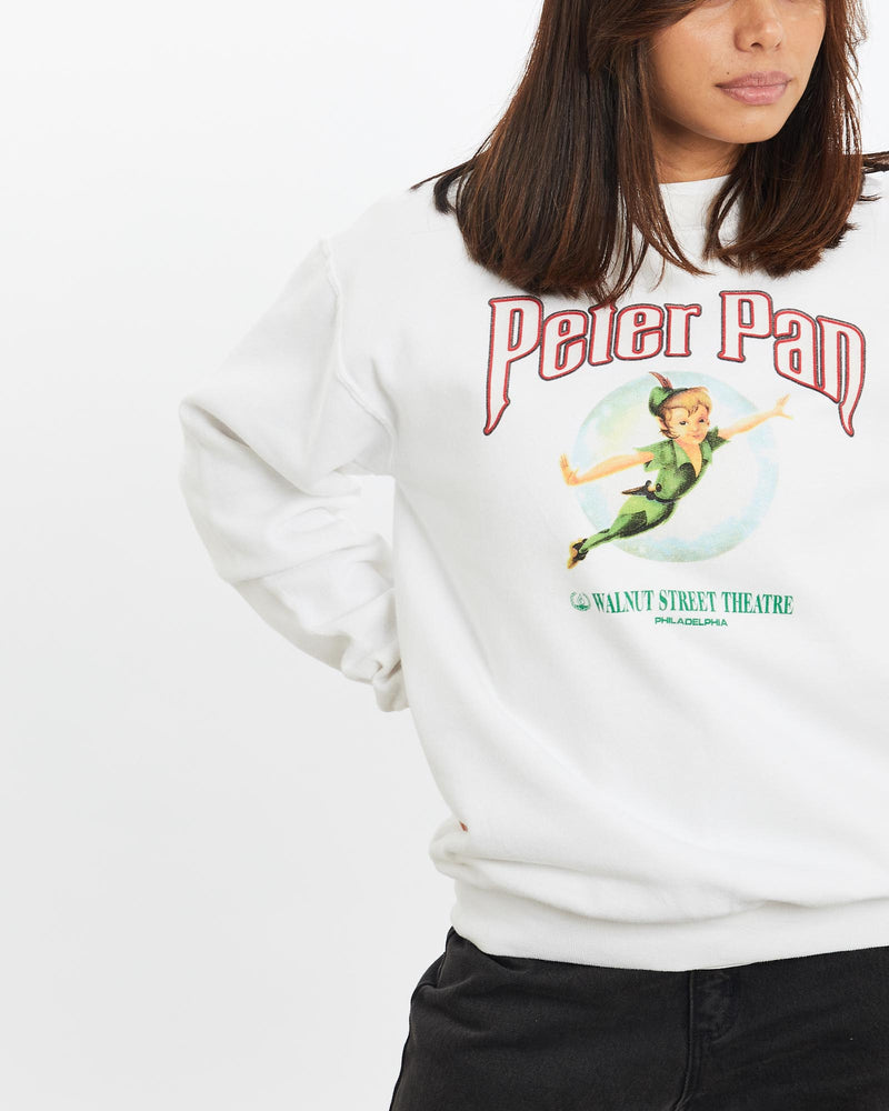 Vintage, Disney, Peter, Pan, Theatre, Sweatshirt, The Real Deal, size extra small, colour Multicolour, newtown, sydney, australia, thrift store, opshop, preloved, secondhand, sustainable, retro, antique, 70s, 80s, 90s, 2000s, 00s, fashion, clothing, streetwear, trendy, garment, style, boutique, store, shop, archive, sale, cheap, best, top, Sweats and hoodies