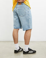 Vintage, Route, 66, Denim, Shorts, The Real Deal, size 33", colour Blue, newtown, sydney, australia, thrift store, opshop, preloved, secondhand, sustainable, retro, antique, 70s, 80s, 90s, 2000s, 00s, fashion, clothing, streetwear, trendy, garment, style, boutique, store, shop, archive, sale, cheap, best, top, Shorts