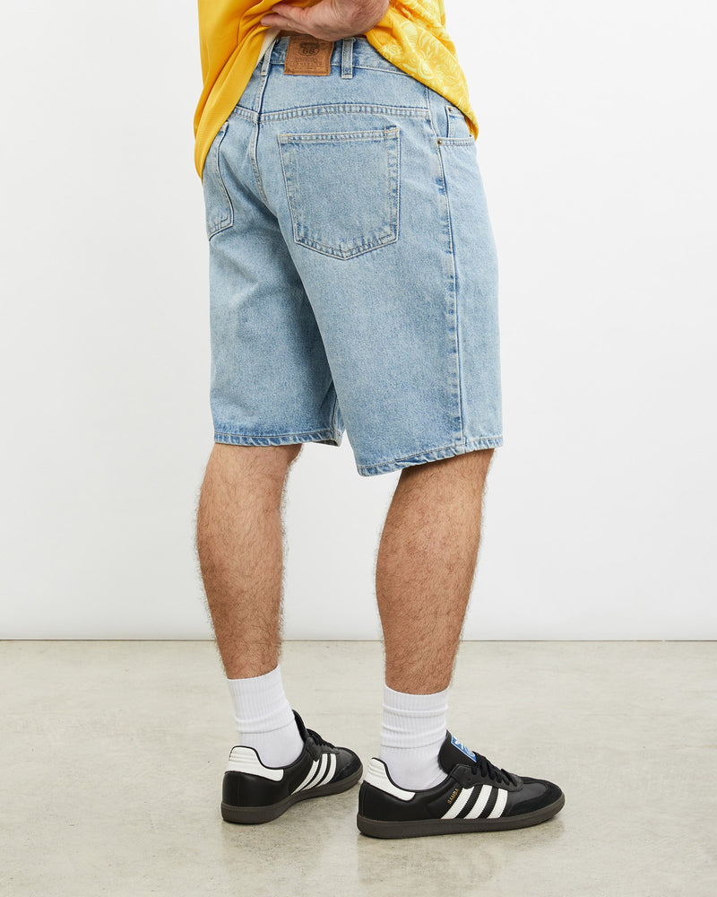 Vintage, Route, 66, Denim, Shorts, The Real Deal, size 33", colour Blue, newtown, sydney, australia, thrift store, opshop, preloved, secondhand, sustainable, retro, antique, 70s, 80s, 90s, 2000s, 00s, fashion, clothing, streetwear, trendy, garment, style, boutique, store, shop, archive, sale, cheap, best, top, Shorts