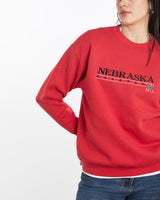 Vintage, 90s, NCAA, University, of, Nebraska, Huskers, Sweatshirt, The Real Deal, size medium, colour Red, newtown, sydney, australia, thrift store, opshop, preloved, secondhand, sustainable, retro, antique, 70s, 80s, 90s, 2000s, 00s, fashion, clothing, streetwear, trendy, garment, style, boutique, store, shop, archive, sale, cheap, best, top, Sweats and hoodies