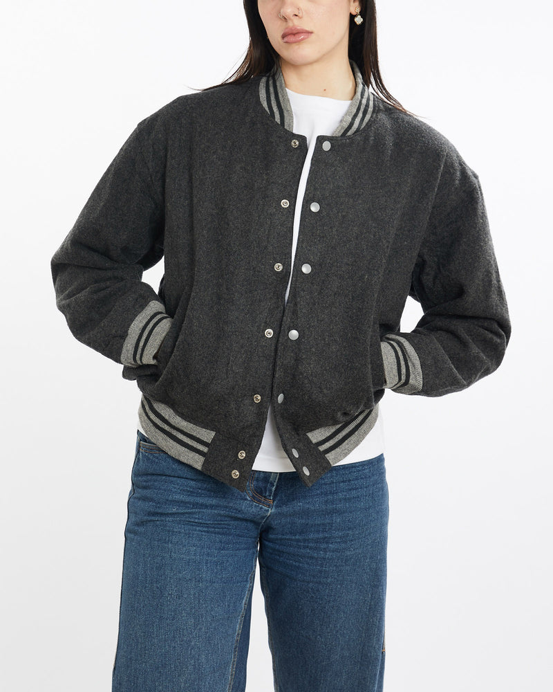 Vintage, 90s, Bomber, Jacket, The Real Deal, size medium, colour Grey, newtown, sydney, australia, thrift store, opshop, preloved, secondhand, sustainable, retro, antique, 70s, 80s, 90s, 2000s, 00s, fashion, clothing, streetwear, trendy, garment, style, boutique, store, shop, archive, sale, cheap, best, top, Jackets