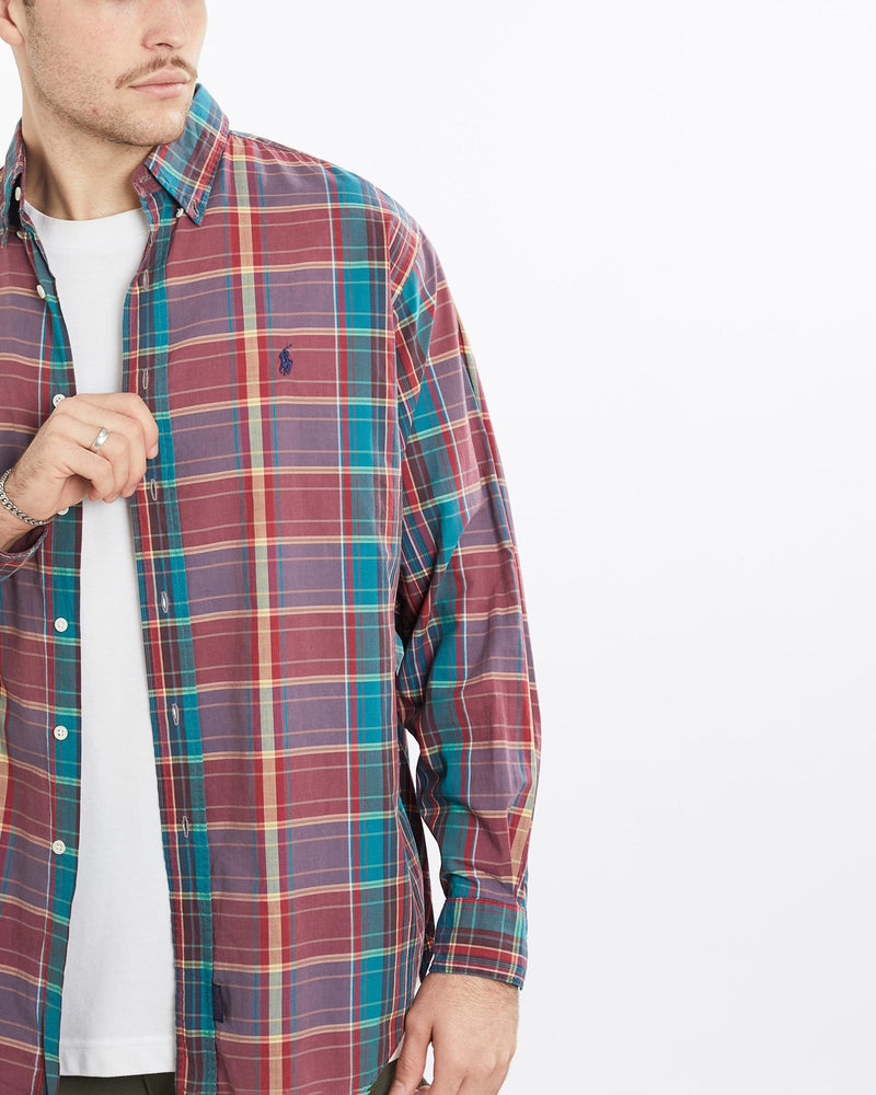 Vintage, 90s, Polo, Ralph, Lauren, Button, Up, Shirt, The Real Deal, size extra large, colour Multicolour, newtown, sydney, australia, thrift store, opshop, preloved, secondhand, sustainable, retro, antique, 70s, 80s, 90s, 2000s, 00s, fashion, clothing, streetwear, trendy, garment, style, boutique, store, shop, archive, sale, cheap, best, top, Shirts