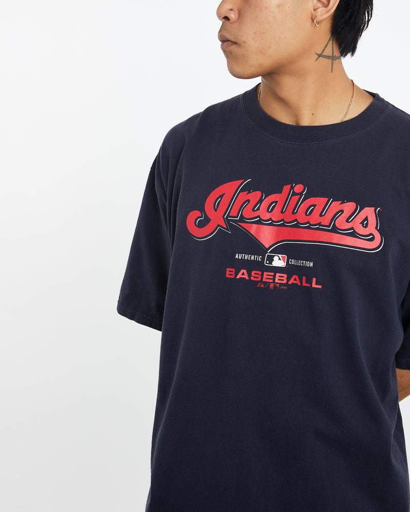Vintage MLB Cleveland Indians Tee <br>XL , The Real Deal , newtown, sydney, australia, thrift store, opshop, preloved, secondhand, sustainable, retro, antique, 70s, 80s, 90s, 2000s, 00s, fashion, clothing, streetwear, trendy, garment, style, boutique, store, shop, archive, sale, cheap, best, top