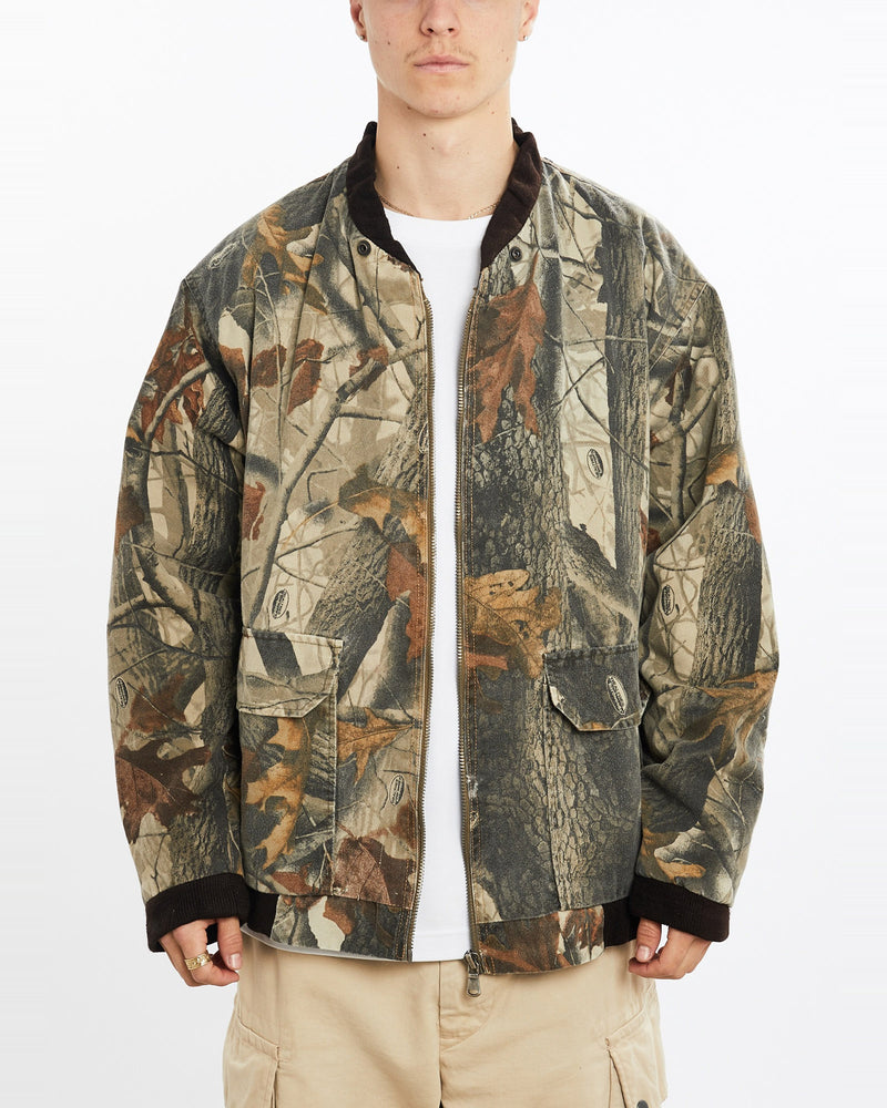 Vintage, 90s, Realtree, Camo, Jacket, The Real Deal, size large, colour Brown, newtown, sydney, australia, thrift store, opshop, preloved, secondhand, sustainable, retro, antique, 70s, 80s, 90s, 2000s, 00s, fashion, clothing, streetwear, trendy, garment, style, boutique, store, shop, archive, sale, cheap, best, top, Jackets