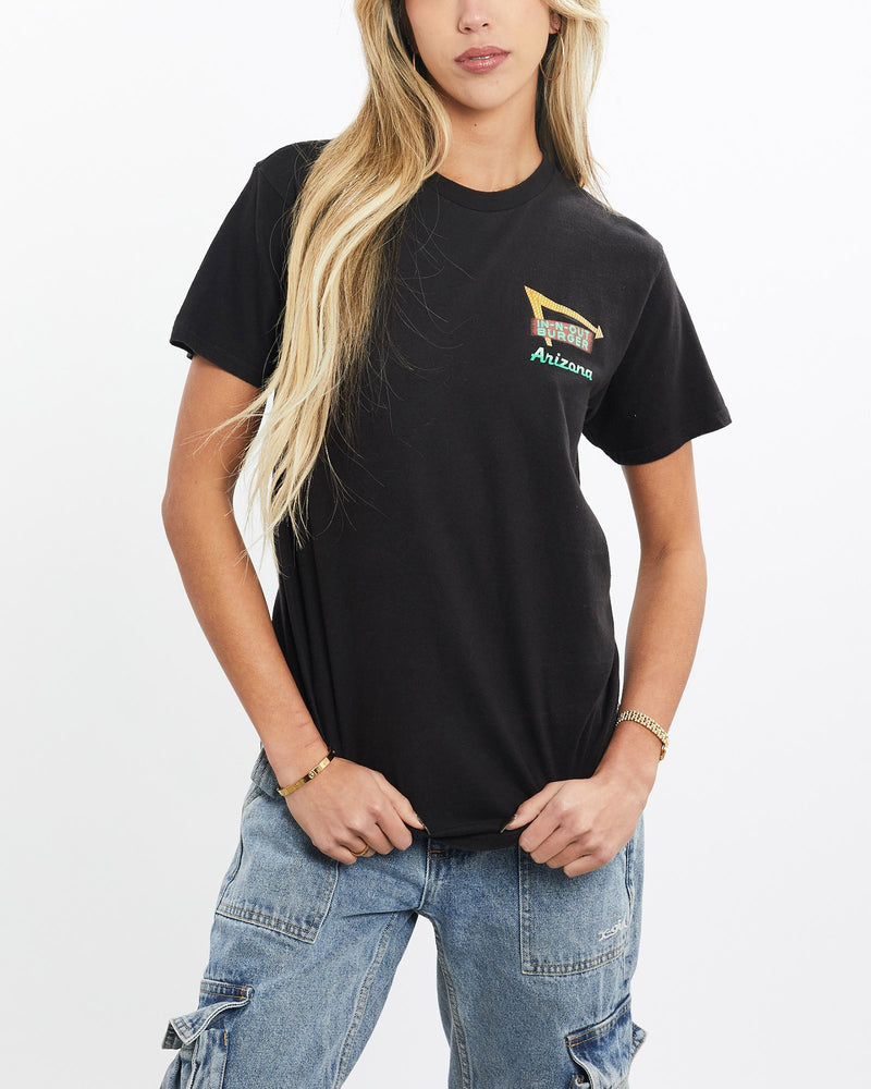 Vintage, In-N-Out, Burger, Tee, The Real Deal, size extra small, colour Black, newtown, sydney, australia, thrift store, opshop, preloved, secondhand, sustainable, retro, antique, 70s, 80s, 90s, 2000s, 00s, fashion, clothing, streetwear, trendy, garment, style, boutique, store, shop, archive, sale, cheap, best, top, T-Shirts